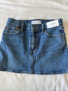 Abercrombie & Fitch Denim Mini Skirt - Blue Wash